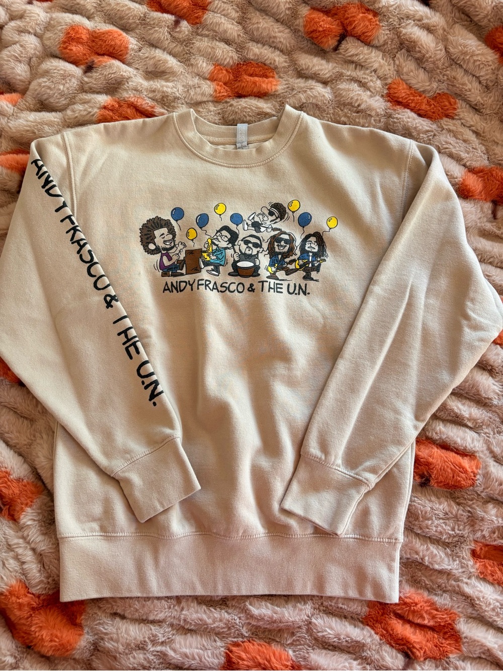 Andy Frasco and the UN band sweatshirt